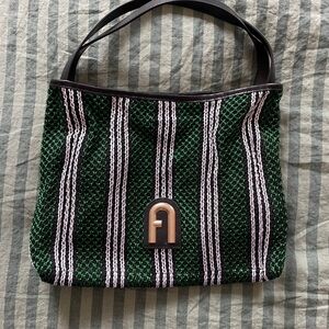 Furla Green and Black Tote Bag